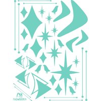 Set Von Mid-Century Moderne Aufkleber - Starbursts Boomerangs Diamanten Retro Mcm Vögel Vinyl Wand Oder Treppe Riser von crowbabys