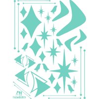 Set Von Mid-Century Modern Aufklebern - Starbursts Boomerangs Diamanten Retro Mcm Vögel Vinyl Wand- Oder Treppen-Riser-Aufkleber von crowbabys