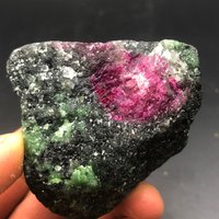 112G Natur Rubin Smaragd Sehr Schöne Kristall Probe, Rot Grün Schatz, Epidot Crystal China # 1406 von crystal2018625