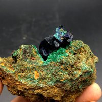 125G Sehr Schöner Azuritkristall, Natürliches Blaues Azuritgrünmalachit-Mineralmuster # 1409 von crystal2018625