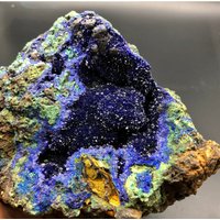 Kristall Azurit, Natürlicher Blauer Azurit Kristall, Funkelnder Druzy Grüner Malachit Mineralprobe # A1546 von crystal2018625