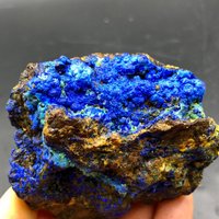 Kristall Azurit, Natürlicher Blauer Azurit Kristall, Funkelnder Druzy Grüner Malachit Mineralprobe # A1727 von crystal2018625