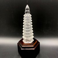 Kristallturm, Handgeschnitzte Leifeng Pagode, Natürliche Quarz Fengshui Neunstöckiger Kristallturm ，#1853 von crystal2018625