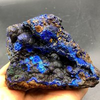 Natürlicher Blauer Azuritkristall, Funkelnder Druzy Azurit, Grüner Malachit Azurit Mineralprobe # A1728 von crystal2018625