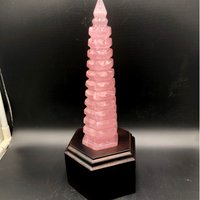 Rosa Kristallturm, Handgeschnitzte Leifeng-Pagode, Natürliche Rosaquarz-Fengshui-Pagode, Neunstöckiger Kristallturm ， # 1855 von crystal2018625