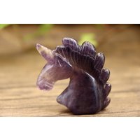 2'' Natürliche Fluorit Geschnitzt Einhorn, Einhorn Geschenk, Kristall Heilung Meditation Werkzeug von crystalloading