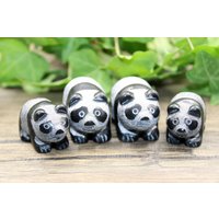 2 "' Natürlicher Obsidian Panda-Hand Carving Kristall Panda Geschenke-Geburtstag Geschenk-Obsidian Skulptur-Kristallheilung-Obsidian Geschenk von crystalloading