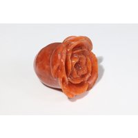 Handgeschnitzte Orange Calcit Rose - Kristallschnitzerei /Blume Rosa Blumenschnitzerei Geschenk Kristallblumen Geschenke von crystalloading