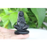 Natur Obsidian Geschnitzte Mutter Erde, Obsidian Gaia, Kristall Erde Geschenke, Maame Asaase Gaia Statue, Figur von crystalloading