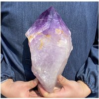 7.92lb Natürlicher Amethyst Punkt, Bergkristall, Reiki Heilung, Kristallspitze, Quarzstab, Kristall Dekoration Xa4708 von crystland