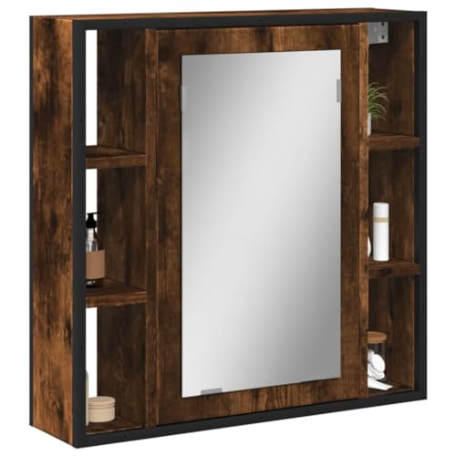Furniture Home Tools Badezimmer-Spiegelschrank, Raucheiche, 60 x 16 x 60 cm, Holzwerkstoff von csderty