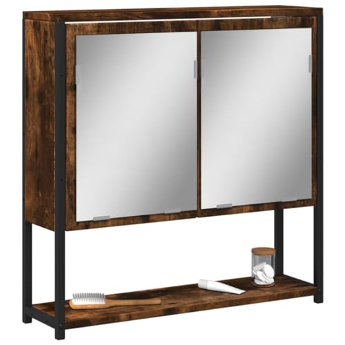 Furniture Home Tools Badezimmer-Spiegelschrank, Raucheiche, 60 x 16 x 60 cm, Holzwerkstoff von csderty