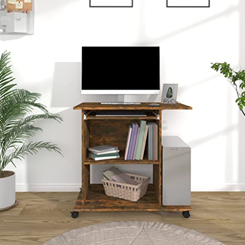 Furniture Home Tools Computertisch, Raucheiche, 80 x 50 x 75 cm, Holzwerkstoff von csderty