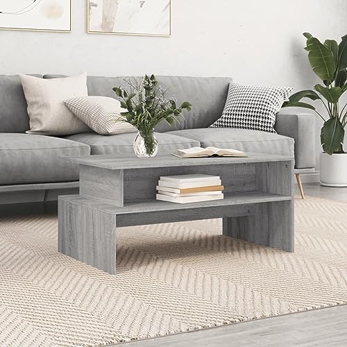 Furniture Home Tools Couchtisch, Grau, Sonoma, 90 x 55 x 42,5 cm, Holzwerkstoff von csderty