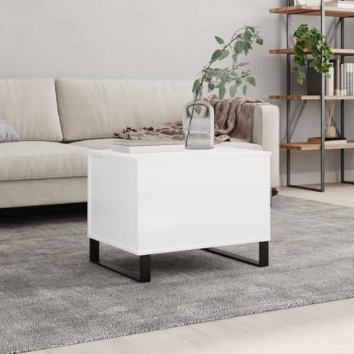 Furniture Home Tools Couchtisch, Hochglanz, Weiß, 60 x 44,5 x 45 cm, Holzwerkstoff von csderty