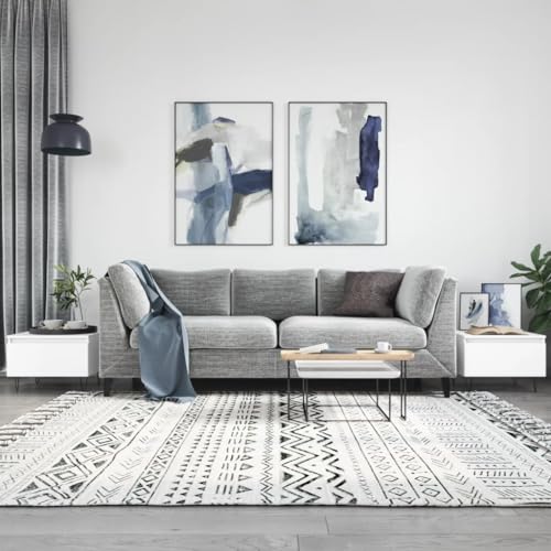 Furniture Home Tools Couchtische, 2 Stück, Weiß, 50 x 46 x 35 cm, Holzwerkstoff von csderty