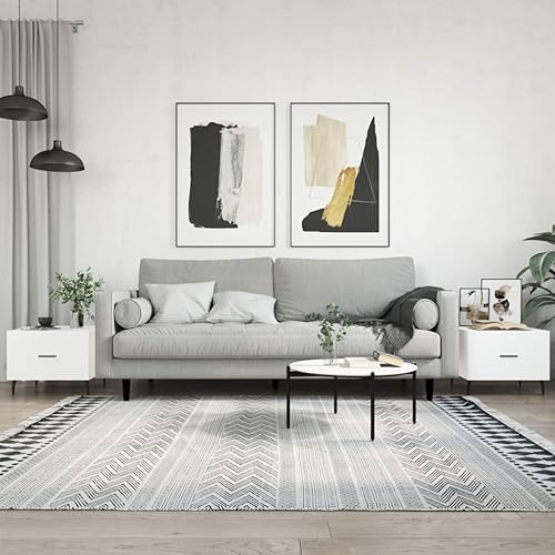 Furniture Home Tools Couchtische, 2 Stück, Weiß, 50 x 50 x 40 cm, Holzwerkstoff von csderty