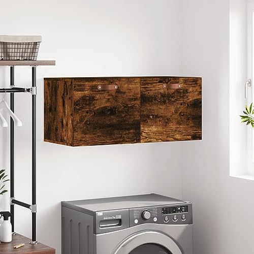 Furniture Home Tools Hängeschrank aus geräucherter Eiche, 80 x 36,5 x 35 cm, Holzwerkstoff von csderty