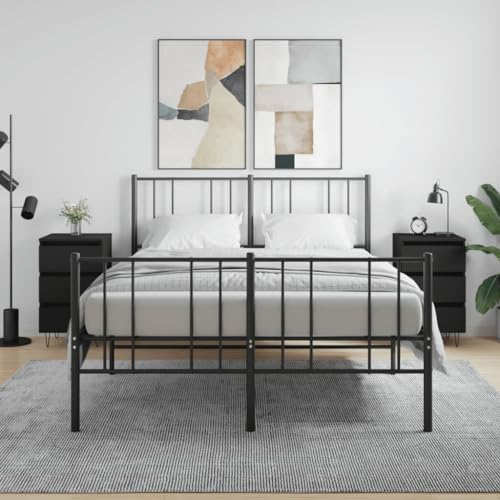 Furniture Home Tools Nachtkommode, 2 Stück, Schwarz, 40 x 35 x 69 cm, Holzwerkstoff von csderty