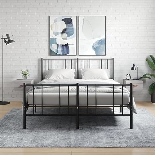 Furniture Home Tools Nachtkommode zur Wandmontage, 2 Stück, Grau Sonoma 35 x 35 x 20 cm von csderty