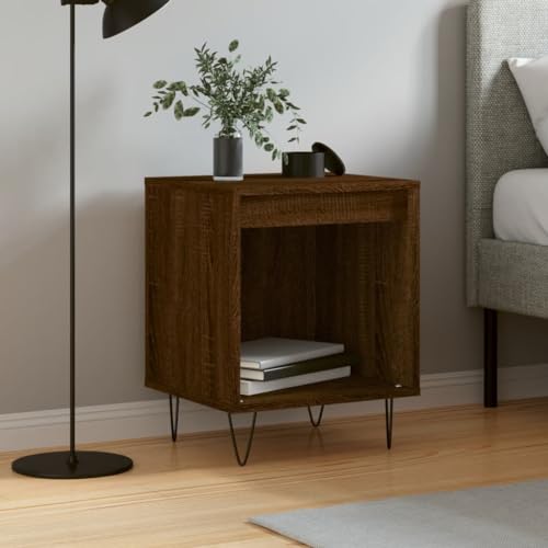 Furniture Home Tools Nachttisch Braun Eiche 40x35x50cm Holzwerkstoff von csderty