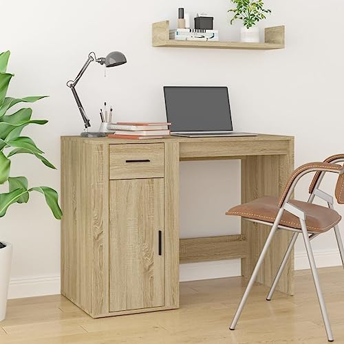 Furniture Home Tools Schreibtisch, Sonoma-Eiche, 100 x 49 x 75 cm, Holzwerkstoff von csderty