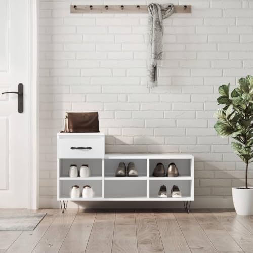 Furniture Home Tools Schuhschrank, Holz, 102 x 36 x 60 cm, Weiß von csderty