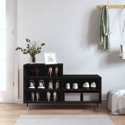Furniture Home Tools Schuhschrank, Schwarz, 102 x 36 x 60 cm, Holzwerkstoff von csderty