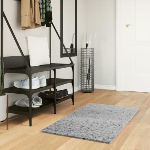 Furniture Home Tools Shaggy Teppich PAMPLONA Hochflor Modern Grau 60x110 cm von csderty