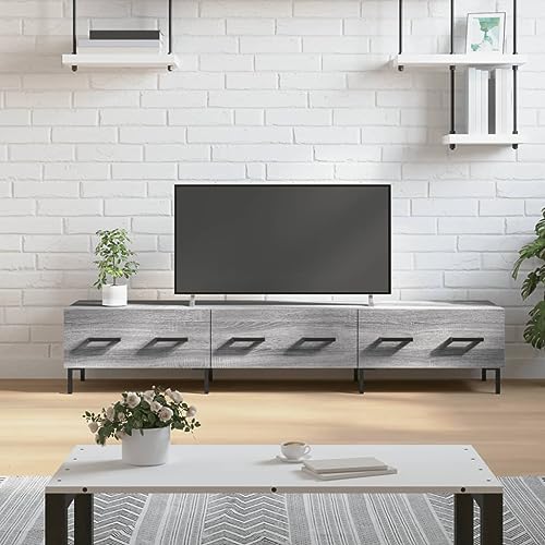 Furniture Home Tools TV-Schrank, Grau, Sonoma, 150 x 36 x 30 cm, Holzwerkstoff von csderty