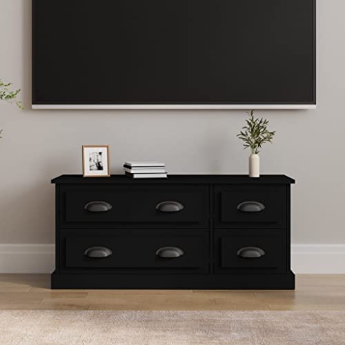 Furniture Home Tools TV-Schrank, Schwarz, 100 x 35,5 x 45 cm, Holzwerkstoff von csderty