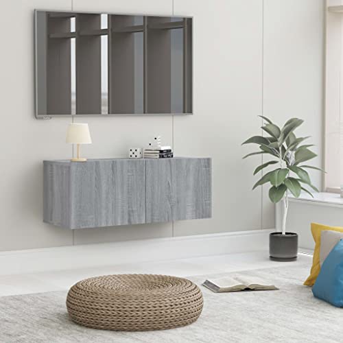 Furniture Home Tools TV Schrank Grau Sonoma 80x30x30cm Holzwerkstoff von csderty