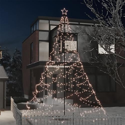 Möbel Home Tools Weihnachtsbaum mit Erdspieß Warmweiß 1400 LEDs 500cm von csderty