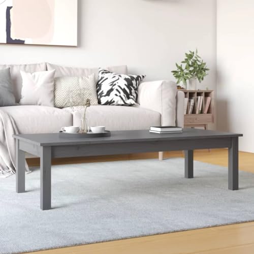 csderty Furniture Home Tools Couchtisch Grau 110x50x30cm Massivholz Kiefer von csderty