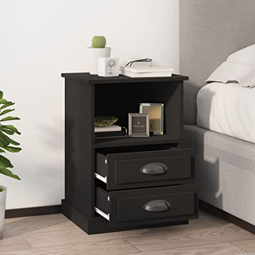 csderty Furniture Home Tools Nachttischschränke, 2 Stück, schwarz, 43 x 36 x 60 cm von csderty