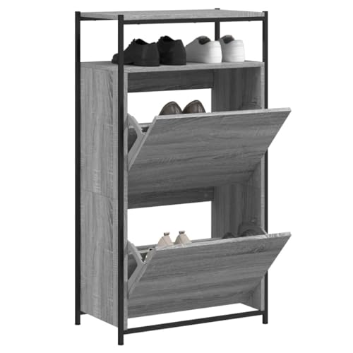 csderty Furniture Home Tools Schuhschrank, Grau, Sonoma, 60 x 34 x 112 cm, Holzwerkstoff von csderty