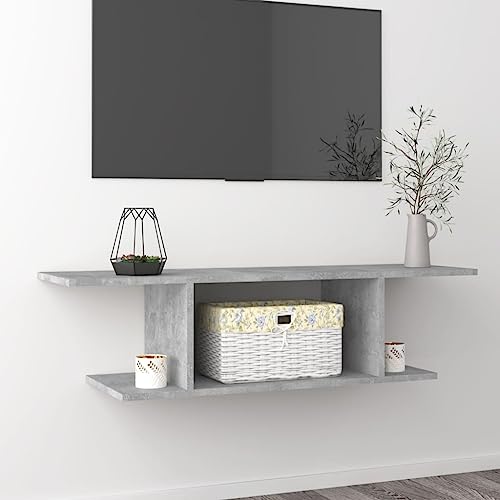 csderty Furniture Home Tools TV-Schrank, Wandmontage, Betongrau, 103 x 30 x 26,5 cm von csderty