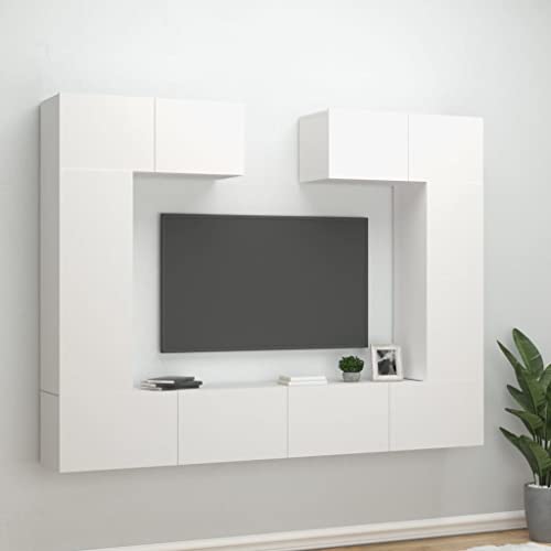 csderty Furniture Home Tools TV-Schrank-Set, 6-teilig, Holz, Weiß von csderty