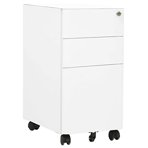 csderty Mobiler Aktenschrank für Möbel, Heimwerkzeuge, Weiß, 30 x 45 x 59 cm, Stahl von csderty