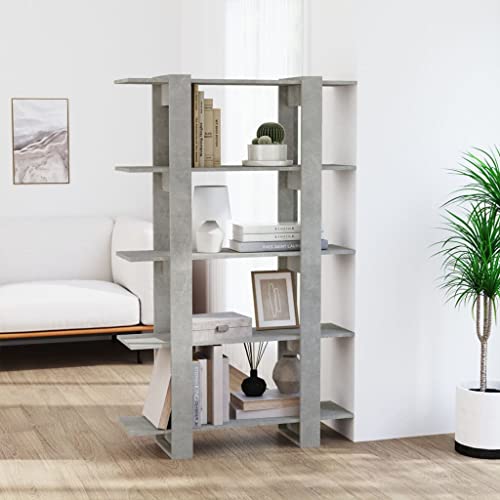 csderty Möbel Wohnwerkzeuge Bücherschrank Raumteiler Beton Grau 100x30x160cm von csderty
