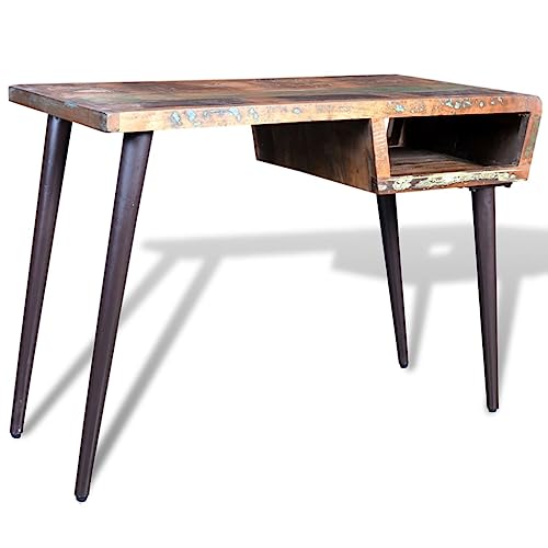 csderty Schreibtisch aus Altholz mit Eisenbeinen, schön von csderty