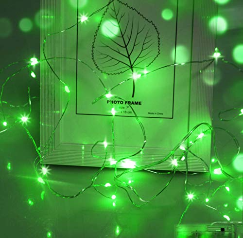 cshare Halloween Deko LED Lichterkette, 3m LED Draht Micro Lichterkette,Micro 30 LEDs Lichterkette AA Batterie betrieb für Party, Garten, Weihnachten, Halloween, Hochzeit, Beleuchtung, Zimmer (Grün) von cshare