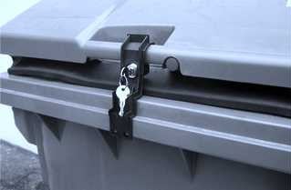 Mülltonnenverschluss für Sulo-Container Runddeckel mit Kindersic von cts