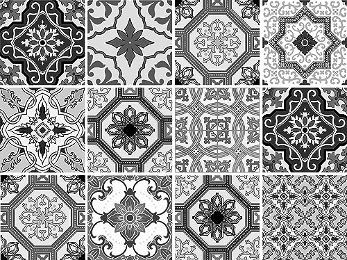 cuadros-lifestyle Dekorative Stickerfliesen mit tollen Motiven und Ornamenten für Wände und Fliesen | 12 teiliges Set | seidenmatt, Größe :15x15 cm von cuadros-lifestyle