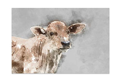 cuadros-lifestyle Küchen Spritzschutz „Kuh“ | Küchenrückwand | Alu-DiBond | Fliesenschutz für den Herd und Spüle | Küche | Küchenfliesen | Fliesenspiegel | Rückwand, Größe:60 x 40 x 0.3 cm von Cuadros Lifestyle