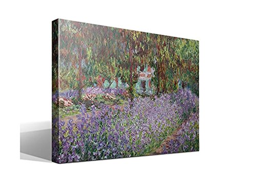 cuadrosfamosos.es Bild Leinwand Lilien im Garten von Monet von Oscar Claude Monet - 40 cm x 55 cm von cuadrosfamosos.es