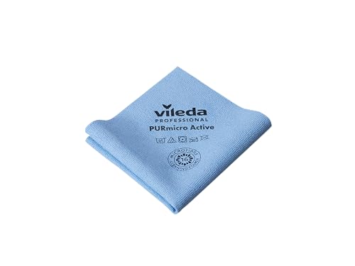 cubex professional PURmicro Active Mehrzwecktücher aus Mikrofaser mit PUR-Beschichtung 38 x 35 cm für eine 100% sichere und effektive Reinigung (PURmicro Active Blau, 5 Tücher) von cubex professional