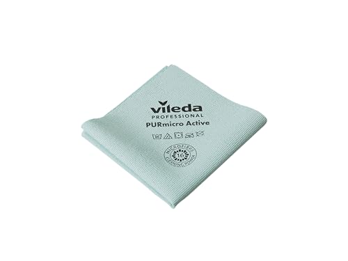 cubex professional PURmicro Active Mehrzwecktücher aus Mikrofaser mit PUR-Beschichtung 38 x 35 cm für eine 100% sichere und effektive Reinigung (PURmicro Active Grün, 10 Tücher) von cubex professional