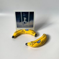 Handgefertigtes Bananen-Foto - Oder Kartenhalter-Set Aus Keramik, Keramik-Instax-Display, 2-Teiliges Wohndekor-Set, Postkartenständer von cuginoceramics