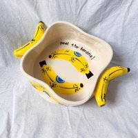 Banane Handgemachte Und Handbemalte Keramikschale, Keramik Servierschale, Housewarming Geschenk Für Sie/Ihn von cuginoceramics